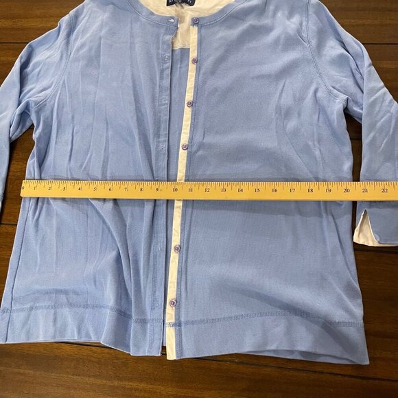 Karen Scott Women's Button-Up Blue Cardigan Sweaters Size XLarge 3/4 sleeve - Picture 6 of 9